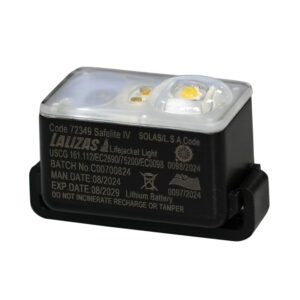 Lifejacket LED flashing light "Safelite IV" ON-OFF water activated, SOLAS/MED/USCG-MER/TC